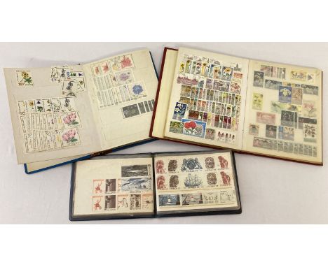 3 small vintage stamp albums containing a quantity of world stamps. Includes examples from: Sweden, Panama, Rhodesia, Cuba an