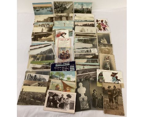 Approx. 150 assorted vintage postcards.