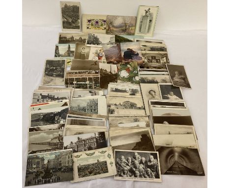 Approx. 150 assorted vintage postcards.