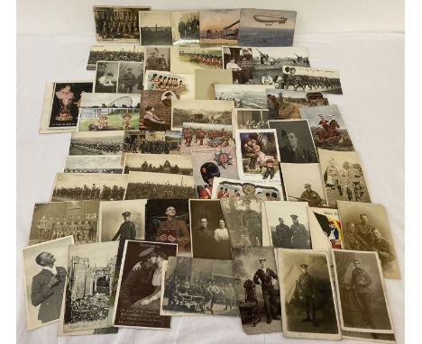 Approx. 80 vintage Military related postcards, To include: Sweetheart cards (including Bamforths), Individual portraits, Dail