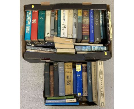 2 boxes of vintage and modern non-fiction books to include biographies, memoirs and anthologies. Lot includes 2 books signed 