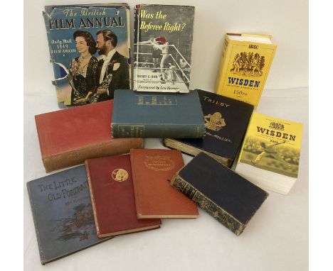 A collection of assorted vintage and antique books. To include: 1949 British Film Annual, 1896 first edition of Trilby by Geo