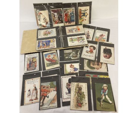 An album of vintage comical postcards. To include: Donald McGill, Fred Spurgin and Tom Browne.