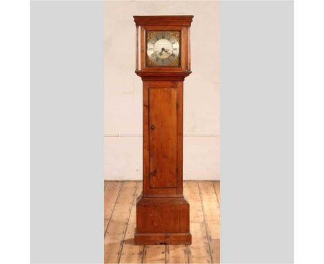 An 18th century pine cased longcase clock, the eleven inch brass dial, signed Benjamin Reeves, Lamberhurst, Kent, the thirty 