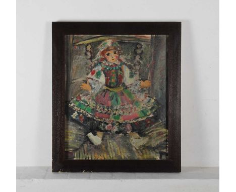 Ruth Walker (b. 1942), Polish Doll, oil on canvas, housed in an ebonised wood frame60 x 49.5 cm
