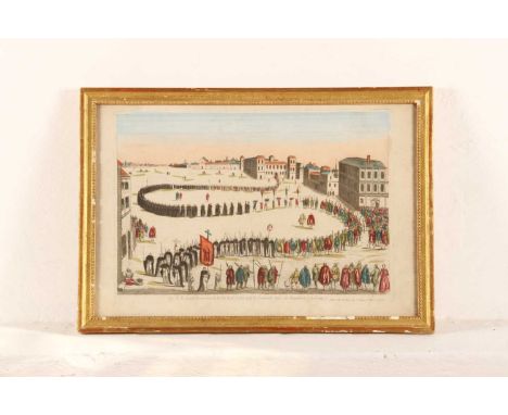 Louis-Joseph Mondhare (1734-1799), Vue de la grande procession de l'autodafé où l'on voit les criminels jugés par l'Inquisiti