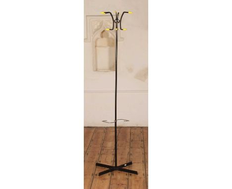 A mid 20th century Hago Atomic metal hat stand, 160cm high