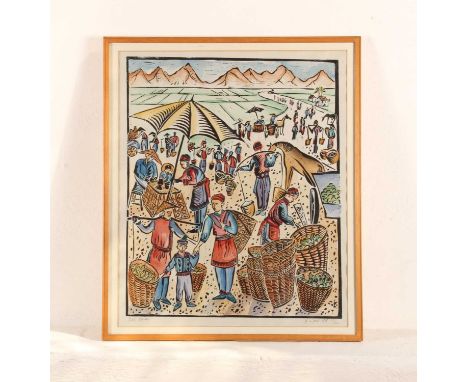 H. Gifford, Dali Market, limited edition print, signed in pencil and numbered 21/15046 x 56cm