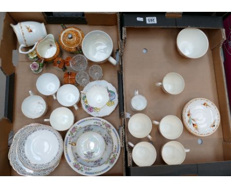 A mixed collection of ceramic items to include hand painted Crownford part hand painted tea set together with other mixed dec