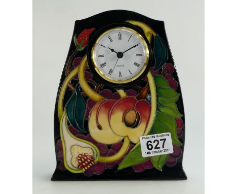 Moorcroft Queens Choice clock designer Emma Bossons FRSA height 21cm