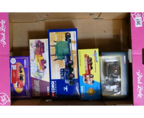 A collection of boxed Corgi die cast vehicles to include Cadburys Bros Bourneville Scammell Scrab, Corgi Berliet GLR 8, Pickf