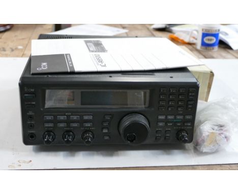 Boxed ICOM IC-R8500 Communications Receiver complete with liners, psu and instruction manual.