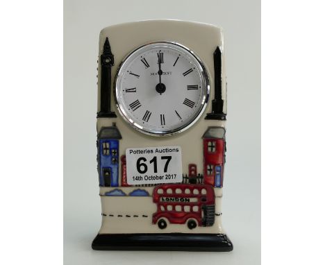 Moorcroft Londinium clock designer Nicola Slaney height 17cm