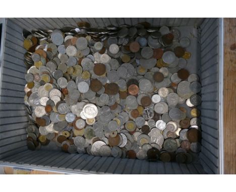 A large collection of continental decimal and pre-decimal coinage to include Franks, Marx, Crowns, etc. 
