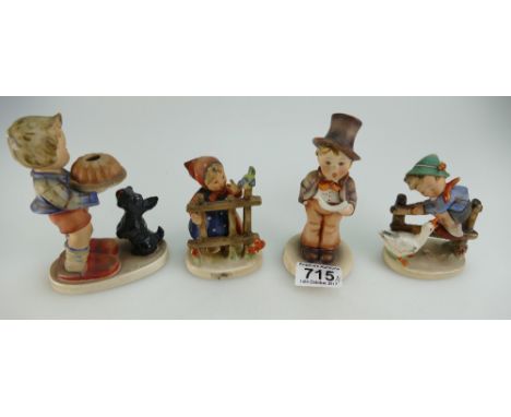 Hummel Goebel figurines made in Germany, (4)