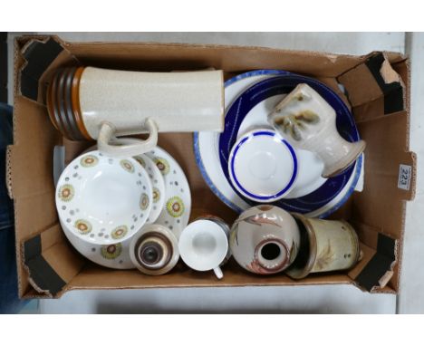 A good mixed collection of ceramic items to include Denby Potters Wheel coffee pot, Broadhurst Ironstone Kathie Winkle design