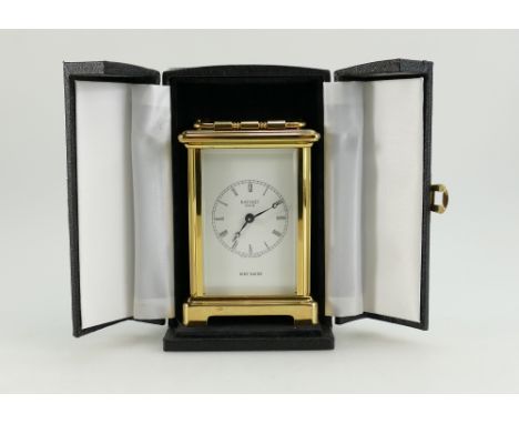 Brass carriage clock, Bayard Paris, limited edition Remy Martin, the white dial with Roman numerals, 8 by 6.5 by 12cm, with o