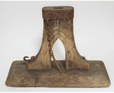 An old wooden bracket, length 54cm. 