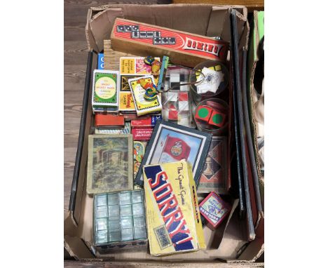 A box of mainly vintage card games. 