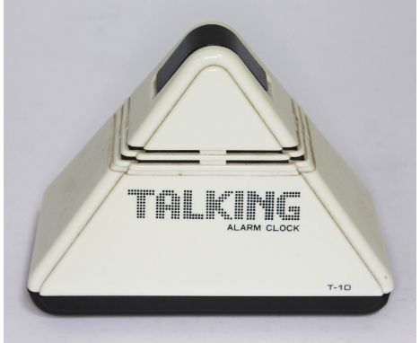 A retro Talking Alarm Clock. 
