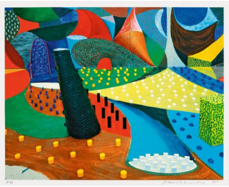 (See English version below)David Hockney (Bradford 1937 – lebt in London und Los Angeles). Second Detail, Snails Space, March