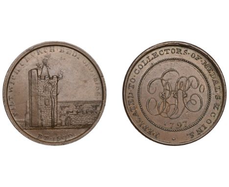 BEDFORDSHIRE, Flitwick, Skidmore’s Halfpenny, 1797, church, rev. ps co cypher, edge plain, 11.40g/12h (DH 1 and Middlesex 537