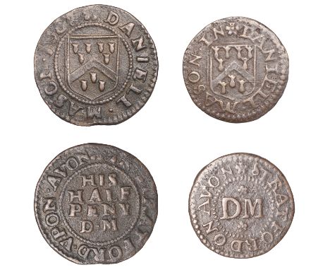 17th Century Tokens, WARWICKSHIRE, Stratford-upon-Avon, Daniell Mason, Farthing, 1.28g/11h (N 5365, this piece; BW. 150), Hal