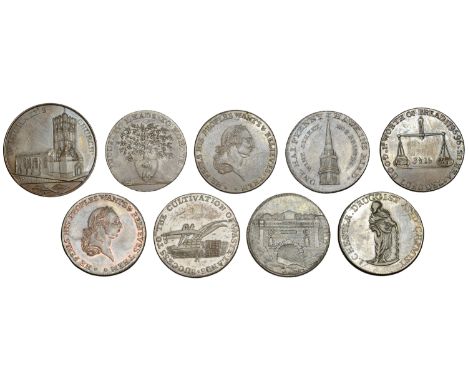 18th Century Tokens, GLOUCESTERSHIRE, Badminton, Kempson’s mule Halfpence (4), bust of George III, revs. legend, 9.89g/6h (DH