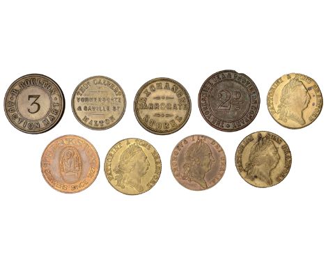 Miscellaneous Tokens and Checks, North Yorkshire, Harrogate, Exchange Stores, brass Sixpence, 26mm, A. Fattorini, brass ISGs 