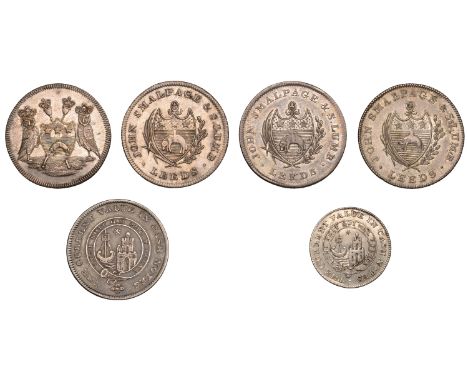 19th Century Tokens, YORKSHIRE, Leeds, John Smalpage and S. Lumb, Shillings, 1811 (3), 4.86g/6h (D 23), 4.87g/6h, 4.46g/6h (b