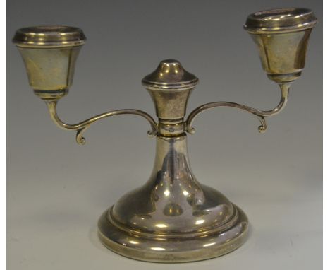 An Elizabeth II silver two-light candelabrum, Birmingham 1971
