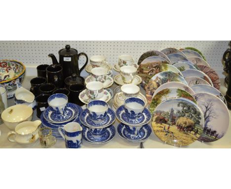 Ceramics - Ulster ceramics coffee pot, milk jug, sucrier mugs; collectors plates; Blue and White teawares; etc qty