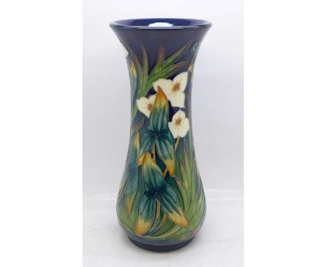 A Moorcroft Elfin Beck limited edition vase, designed by Philip Gibson, dated 2001, numbered 207/250, 21cm, boxed 