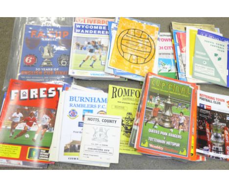 Football programmes:- The FA Cup Annual for 1935 together with a collection of FA Cup match programmes from qualifying rounds