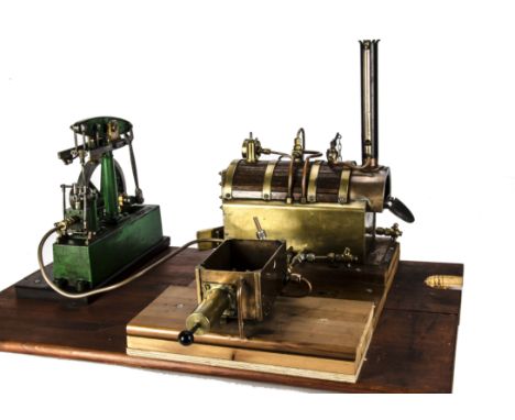 A Substantial Steam Plant with Stuart Turner Beam Engine, the engine standing 11” high to beam with 7” diameter flywheel, F, 