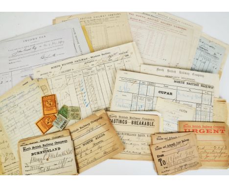 A Large Collection of Paper Documents Relating to Various Scottish Railways, including G&SWR, Highland, North British, Caledo