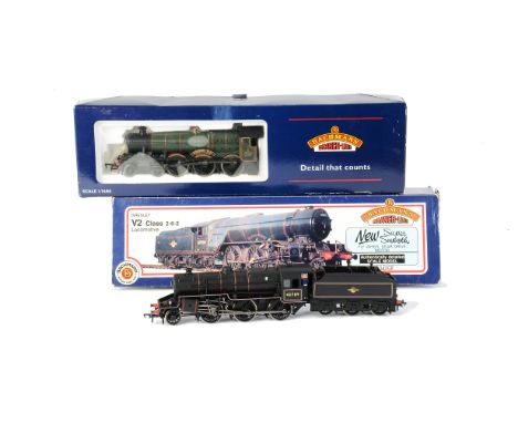 Bachmann 00 Gauge LNER BR and GW Steam Locomotives and Tenders, 31-555 V2 4801 LNER Darlington green, 31-777 Modified Hall 69