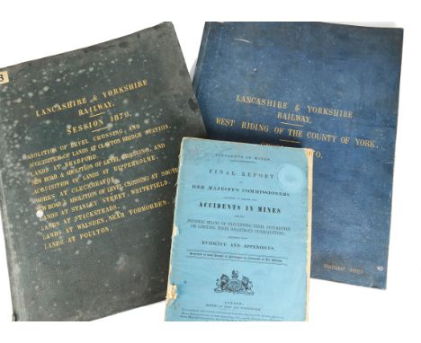 Lancashire and Yorkshire Railway Session Books dated 1870 and 1879, book 1 dated 1870, Extension of Ripponden Branch, Diversi