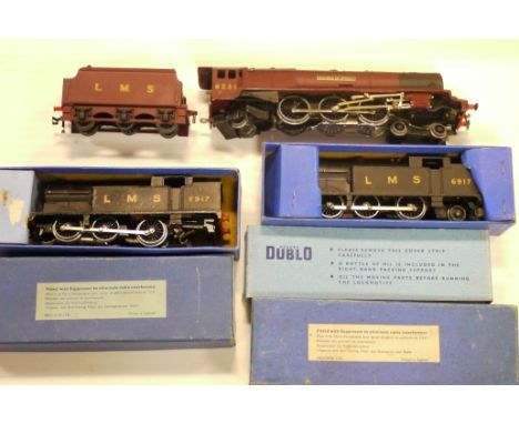 Hornby-Dublo 00 Gauge 3-rail LMS Locomotives, comprising LMS maroon no 6231 ‘Duchess of Atholl’ and tender, F-G with slight c
