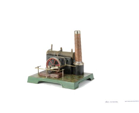 A Bing-Werke Single-Cylinder Oscillating ‘Side-mounted’ Mill-type Live Steam Engine, with boiler approx 1½” diameter and 6” l