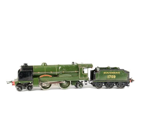 A Hornby 0 Gauge Electric No E320 ‘Lord Nelson’ Locomotive and L1 Tender, in Southern Railway green, with incorrect tender 17