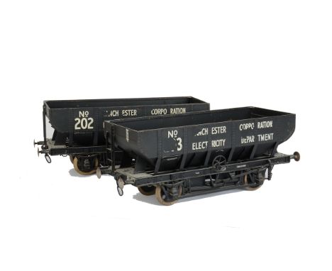 Made as a rake for Mr G H Swan, as featured in the Model Railway News article Millbro Gauge IV Freight Stock, two metal Hoppe
