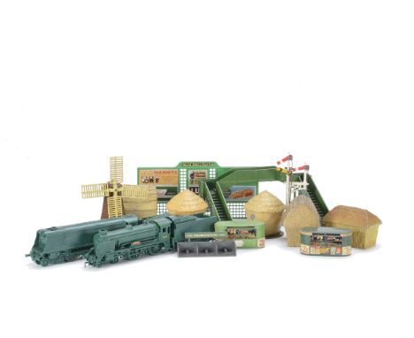 A Collection of 00 Scale Scenic Accessories by Various Makers, including 5 assorted cast-metal hayricks, a ‘FGT’ lead windmil