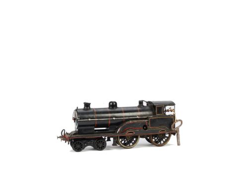A Bing for Bassett-Lowke Gauge I Clockwork LNWR 4-4-0 Locomotive Only, in LNWR black without identification, fitted with 2-sp