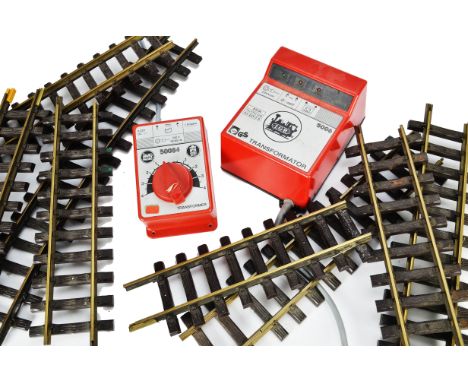 A Large Quantity of LGB Gauge I Track, including 4 large radius points, 7 small radius, curves and straight rails, mostly in 