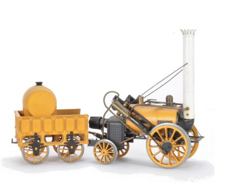 A Hornby 3½” Gauge Live Steam Stephenson’s ‘Rocket’ Locomotive and Tender, with twin double-acting cylinders and geared drive