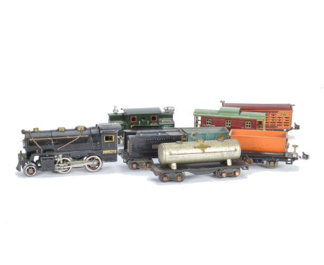 Lionel Lines American 0 Gauge 3-rail Locomotives and Freight Stock, comprising 2-4-0 steam locomotive and tender no 257, G, p