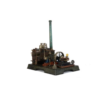 A Märklin Steam Plant and Lamp, with slip-eccentric reversing, original vapourising burner, water gauge, weighted safety valv