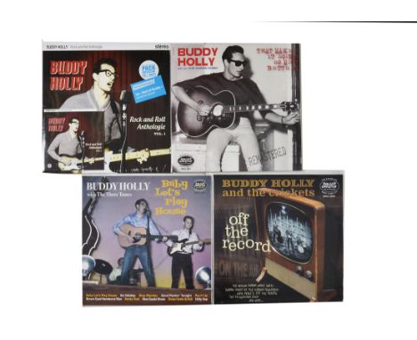 Buddy Holly, four 10" albums on the Roller Coaster label, Rock & Roll Anthology Vol one, Baby Let's Play House, Off The Recor