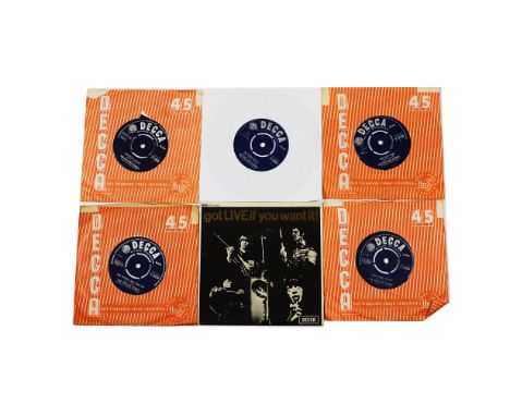 Rolling Stones, over sixty mainly UK Decca 7" singles plus Got Live If You Want It UK EP, Including 'Come On' original, 'Ston